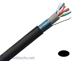 Primus Cable C5CMXT-416BK- CAT5E CMX Outdoor Direct Burial Cable STP UV water proof tape 1000’ Black