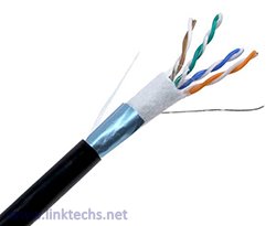 Primus Cable CAT5E Outdoor Bulk Ethernet Cable, Direct Burial Shielded Solid Copper, Waterblock Tape, 24 AWG - 1000ft
