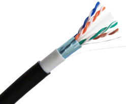 Primus Cable CAT6A Outdoor Bulk Ethernet Cable, Direct Burial Shielded Solid Copper, Water Block, 23 AWG 1000FT