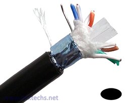 Primus Cable CAT6 Outdoor Direct Burial WaterProof Tape 23AWG STP CMXT UV 1000ft Black