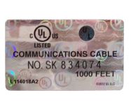 Primus Cable RG6 Coaxial Cable, CATV Direct Burial Quad Shielded, 18 AWG CCS, 60% AL Braid + Foil / 40% AL Braid with Foil, 1000ft, Black