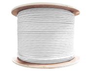 Primus Cable RG6 Coaxial Cable, Dual Shield Plenum, 18 AWG CCS, CMP, 75% AL Braiding and 100% AL Foil Shield, White, 1000ft