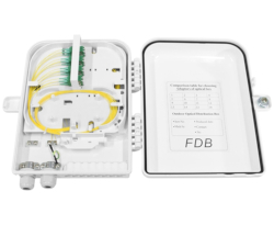 Primus Cable Fiber Termination Box, Wall Mount, Plastic, 16 Splices, Indoor/Outdoor, IP-65 Rated White